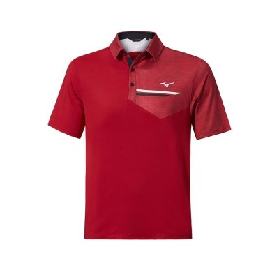 Camisa Polo Mizuno QD Hazard Bloc Hombre Rojos - Chile M854HNFOWE